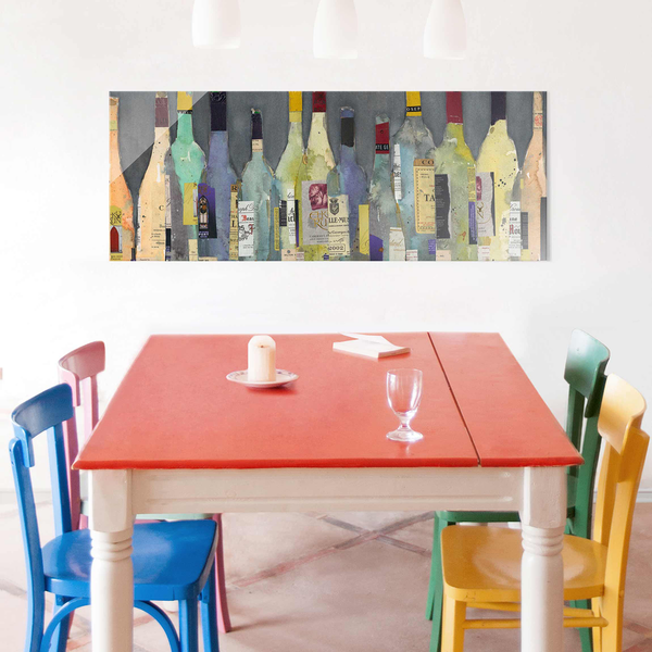 Glasbild Spirituosen - Blau - 125 x 50 x 0,4 cm - 125 x 50 cm