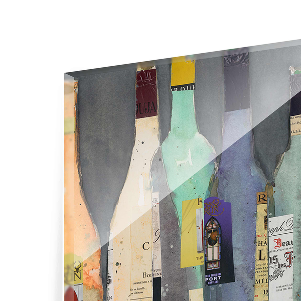 Glasbild Spirituosen - Blau - 125 x 50 x 0,4 cm - 125 x 50 cm