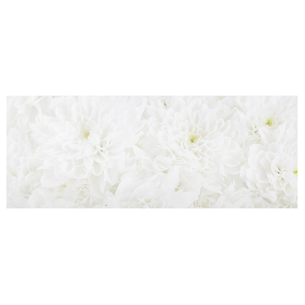 Glasbild Dahlien Blumenmeer - Weiß - 80 x 30 x 0,4 cm - 80 x 30 cm