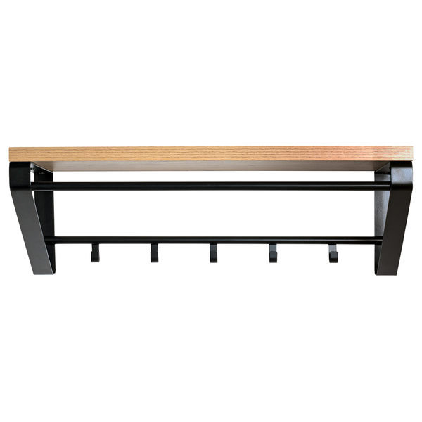 Wandgarderobe Epistel - Metall - Eiche Dekor / Schwarz