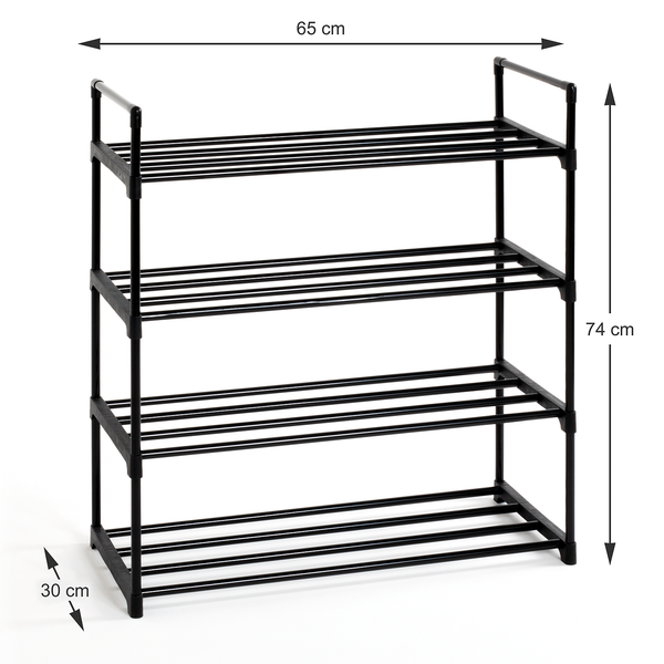 Schuhregal Janek - Metall - Schwarz