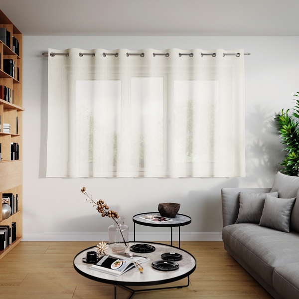 Ösenschal Oilie - Polyester - Creme - 250 x 160 cm