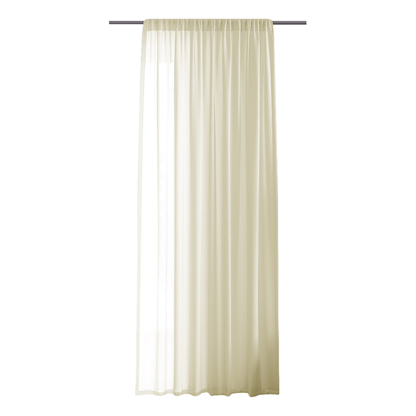 Vorhang mit Kräuselband Oilie - Polyester - Ecru - 140 x 270 cm