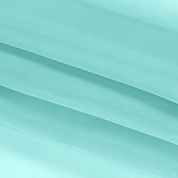 Vorhang mit Kräuselband Oilie - Polyester - Türkis - 140 x 270 cm