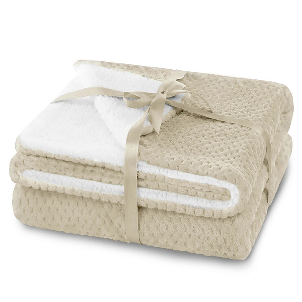 Kuscheldecke Leepy - Polyester - Beige - 220 x 240 cm