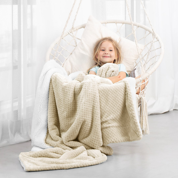 Kuscheldecke Leepy - Polyester - Beige - 220 x 240 cm