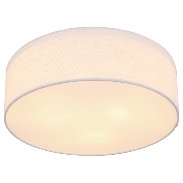 Deckenleuchte Ava II - Flachgewebe / Eisen - 3-flammig