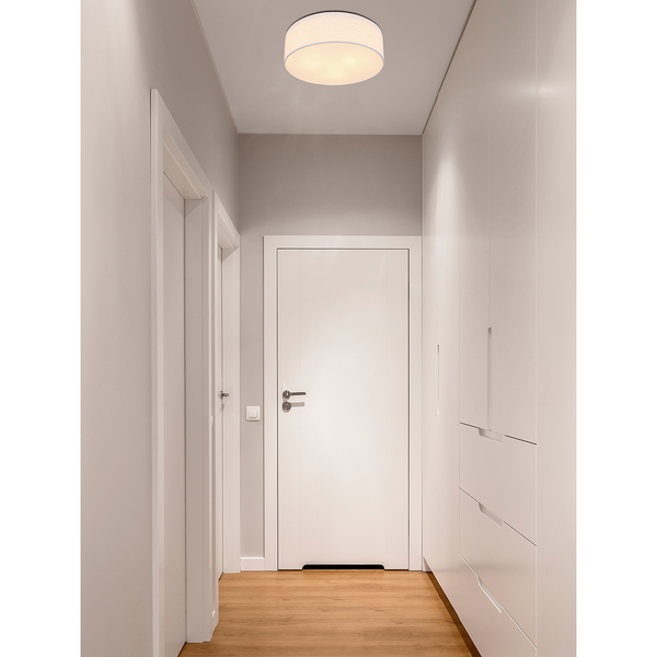 Deckenleuchte Ava II - Flachgewebe / Eisen - 3-flammig