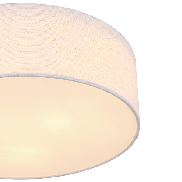 Deckenleuchte Ava II - Flachgewebe / Eisen - 3-flammig