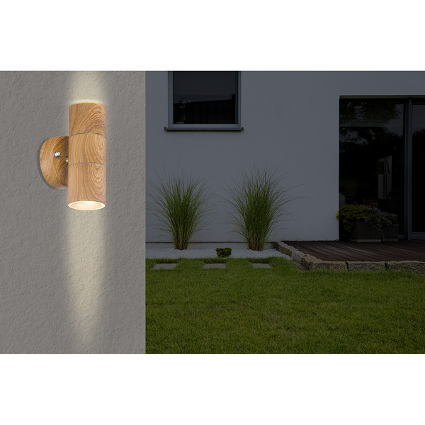 Wandleuchte Jaicy I - Glas / Edelstahl - 2-flammig