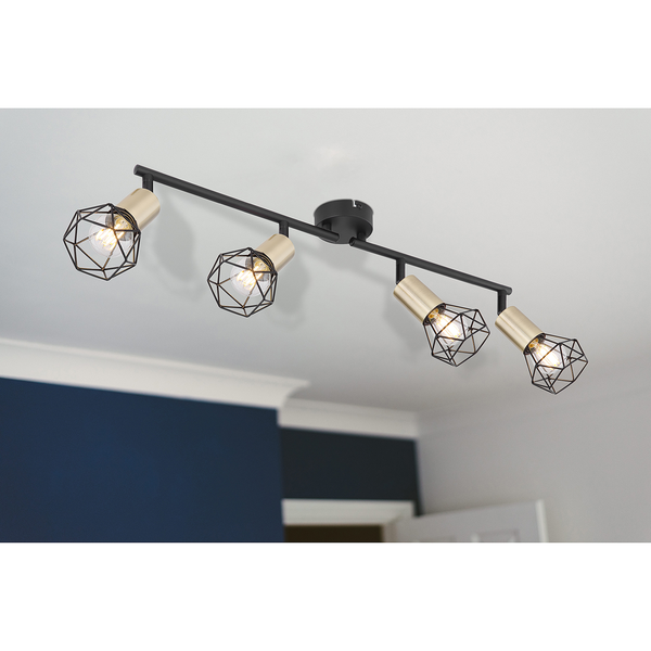 Deckenleuchte Xara VII - Eisen - 4-flammig