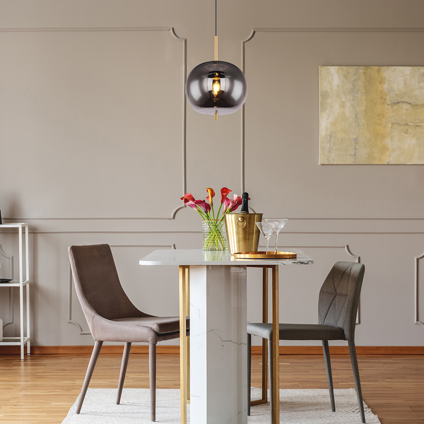 Pendelleuchte Blacky V - Glas / Eisen - 1-flammig