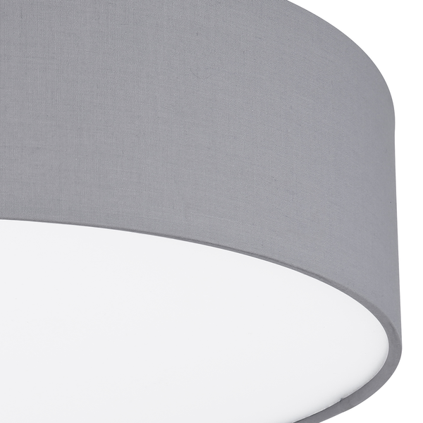 Deckenleuchte Sanna I - Flachgewebe / Eisen - 3-flammig