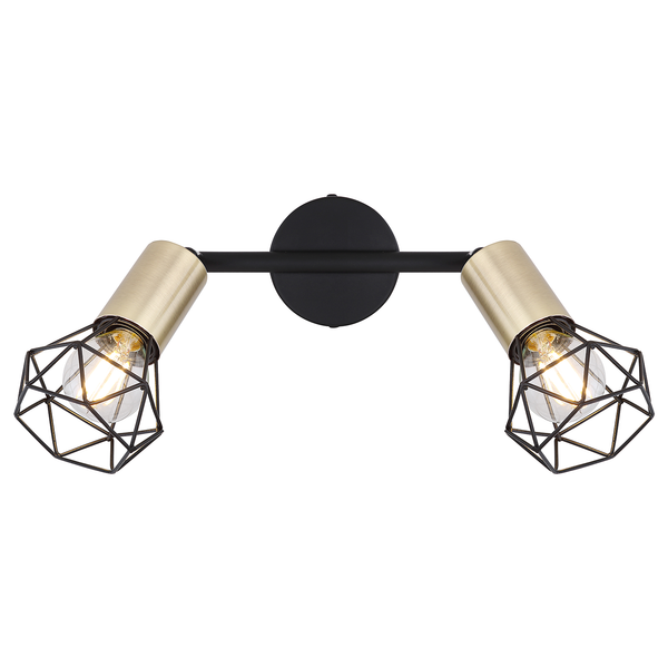 Deckenleuchte Xara I - Eisen - 2-flammig