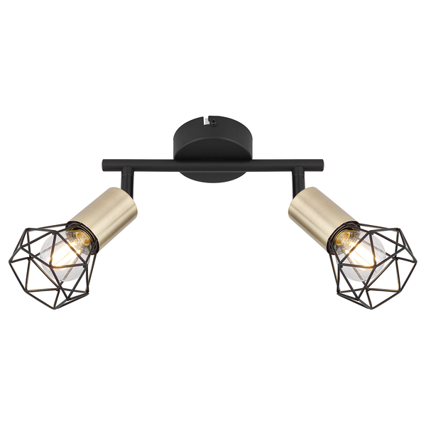 Deckenleuchte Xara I - Eisen - 2-flammig