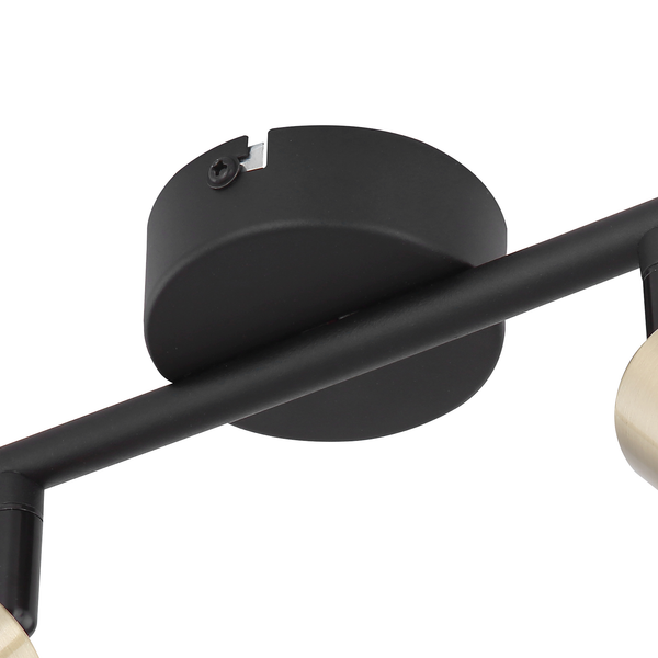 Deckenleuchte Xara I - Eisen - 2-flammig