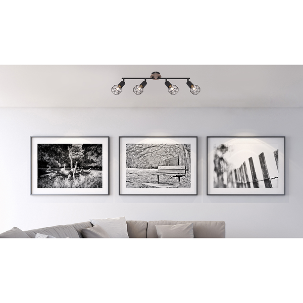 Deckenleuchte Xara IX - Eisen - 4-flammig