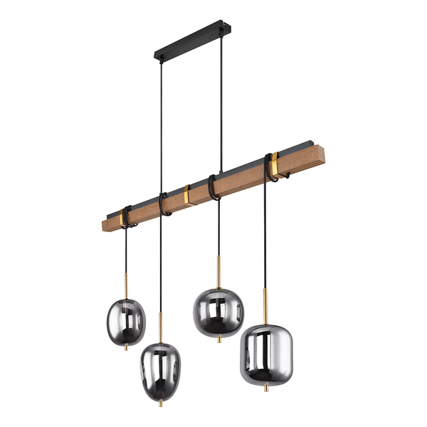 Pendelleuchte Blacky I - Glas - 4-flammig
