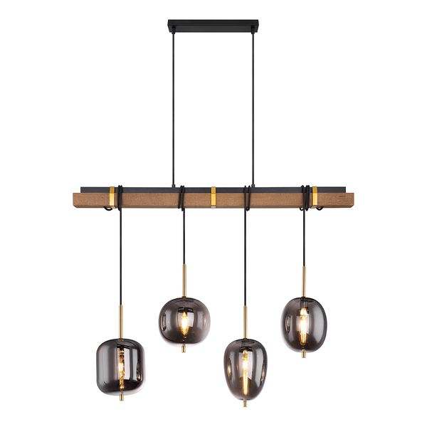 Pendelleuchte Blacky I - Glas - 4-flammig