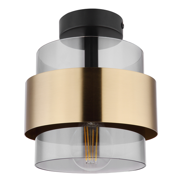 Deckenleuchte Milley - Klarglas / Eisen - 1-flammig