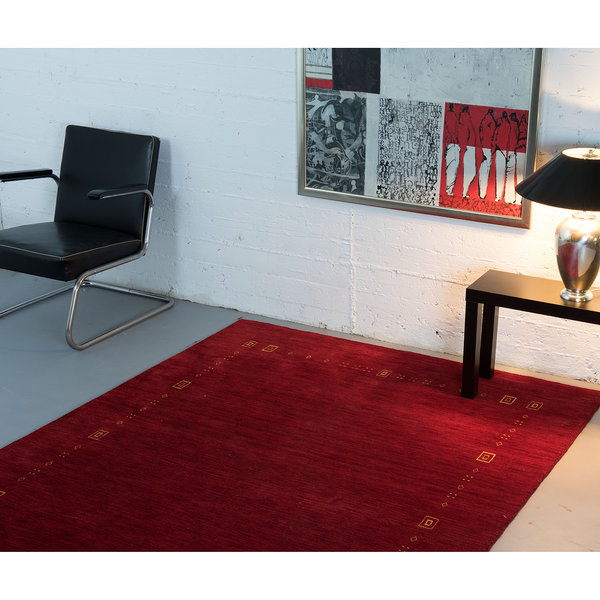 Wollteppich Lori Dream - Schurwolle - Rot - 90 x 160 cm