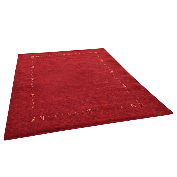 Wollteppich Lori Dream - Schurwolle - Rot - 90 x 160 cm