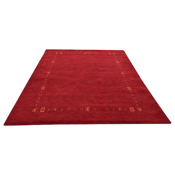 Wollteppich Lori Dream - Schurwolle - Rot - 90 x 160 cm