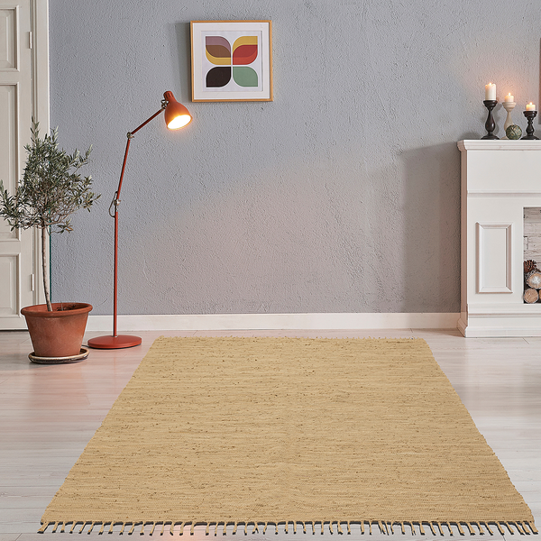 Teppich Happy Cotton - Baumwolle - Beige - 40 x 60 cm