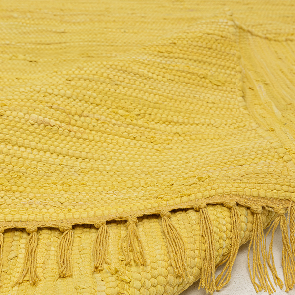 Teppich Happy Cotton - Baumwolle - Gelb - 70 x 140 cm