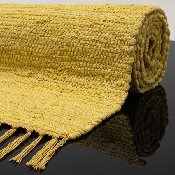 Teppich Happy Cotton - Baumwolle - Gelb - 70 x 140 cm