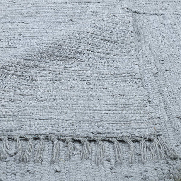 Teppich Happy Cotton - Baumwolle - Grau - 60 x 120 cm