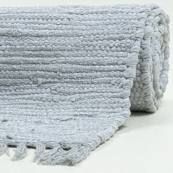 Teppich Happy Cotton - Baumwolle - Grau - 60 x 120 cm