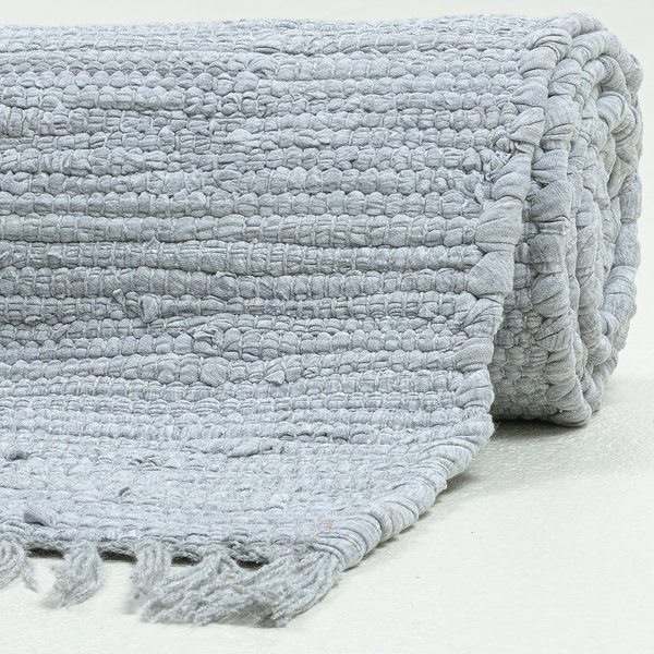 Teppich Happy Cotton - Baumwolle - Grau - 90 x 160 cm