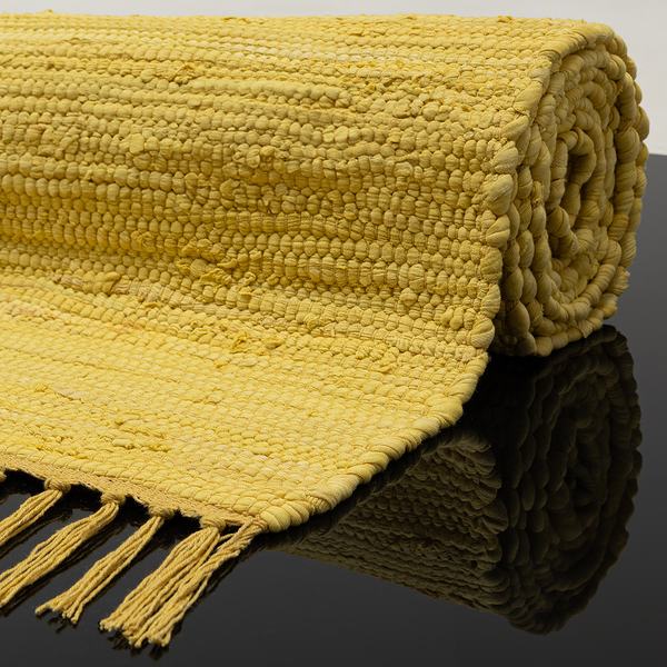 Teppich Happy Cotton - Baumwolle - Gelb - 90 x 160 cm