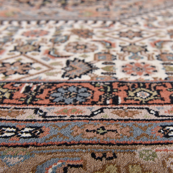 Wollteppich Benares Bidjar - 100 % Schurwolle - Creme - 70 x 140 cm