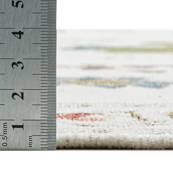 Kurzflorteppich Flomi Sagrini - Mischgewebe - Creme - 70 x 120 cm