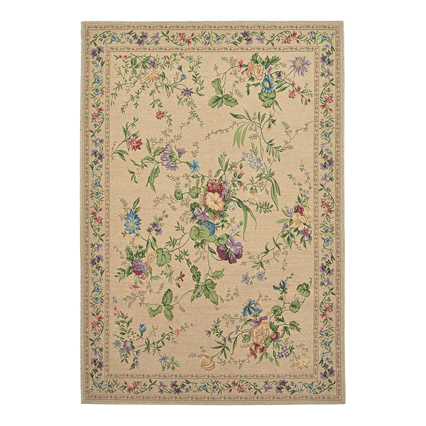 Kurzflorteppich Flomi Sagrini - Mischgewebe - Beige - 70 x 120 cm