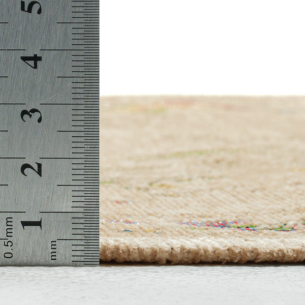 Kurzflorteppich Flomi Sagrini - Mischgewebe - Beige - 70 x 120 cm