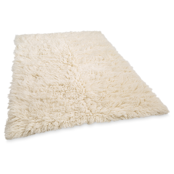 Wollteppich Flokos 2450 - Schurwolle - Weiß - 190 x 290 cm