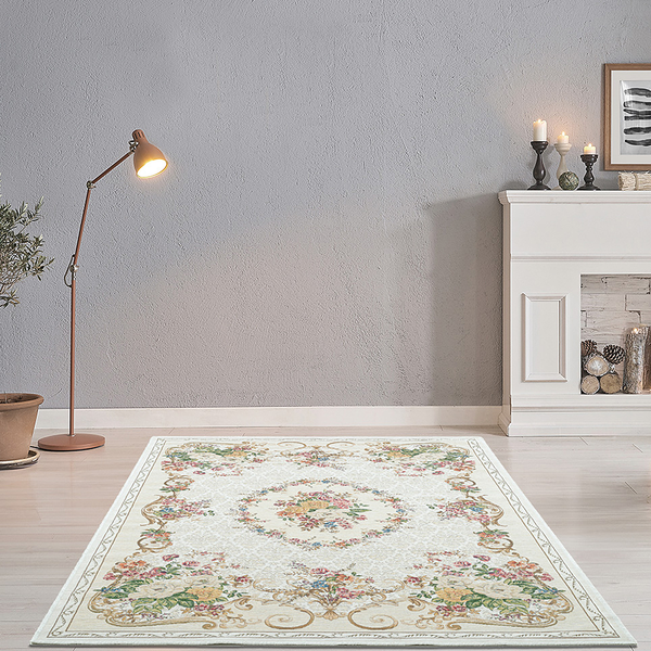Kurzflorteppich Flomi Florence - Mischgewebe - Beige - 80 x 150 cm