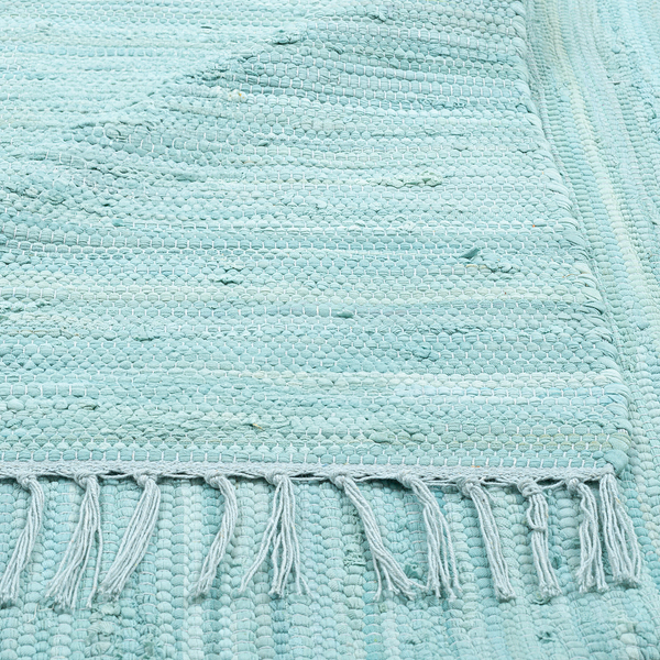 Teppich Happy Cotton - Baumwolle - Hellblau - 60 x 120 cm