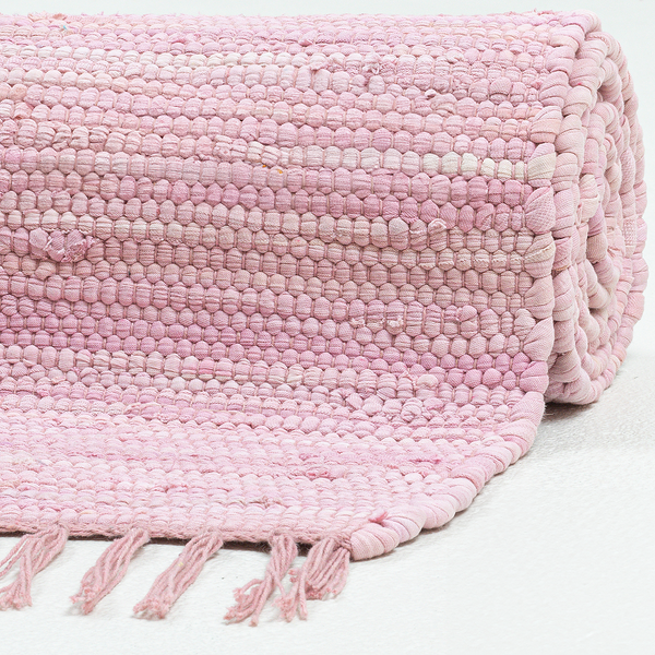 Teppich Happy Cotton - Baumwolle - Rosa - 40 x 60 cm