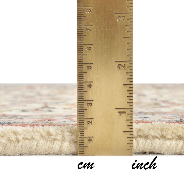 Wollteppich Benares Isfahan - 100 % Schurwolle - Beige - 70 x 140 cm