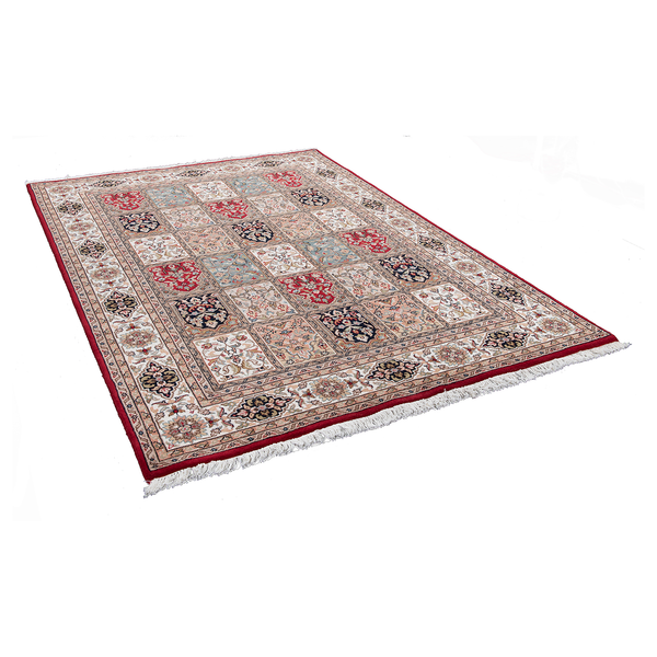 Wollteppich Benares Bachtiari - 100 % Schurwolle - Rot - 60 x 90 cm