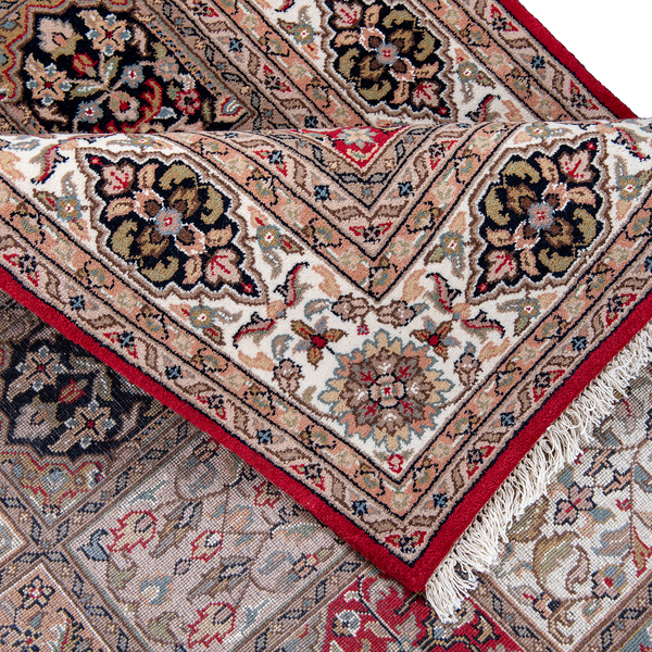 Wollteppich Benares Bachtiari - 100 % Schurwolle - Rot - 60 x 90 cm