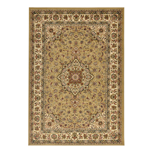Kurzflorteppich Hamadan - Polypropylen - Beige - 80 x 150 cm