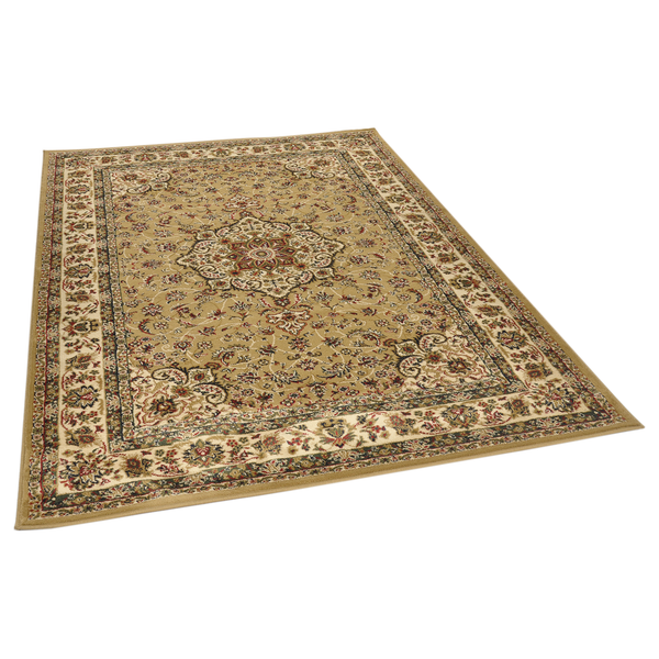 Kurzflorteppich Hamadan - Polypropylen - Beige - 80 x 150 cm