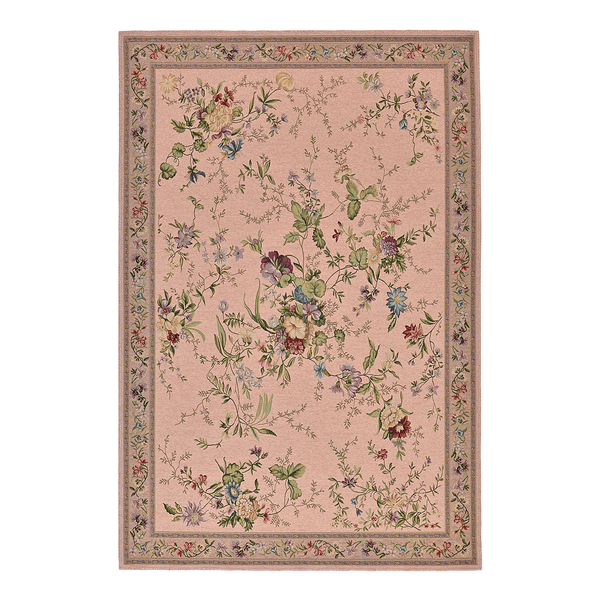 Kurzflorteppich Flomi Sagrini - Mischgewebe - Rosa - 60 x 90 cm