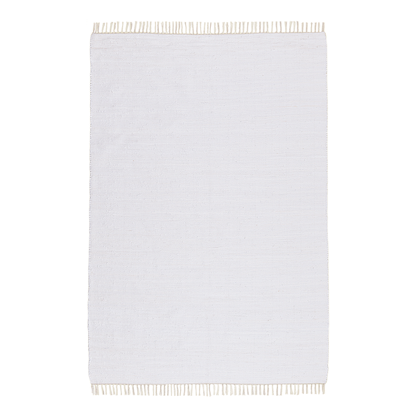 Teppich Happy Cotton - Baumwolle - Weiß - 90 x 160 cm