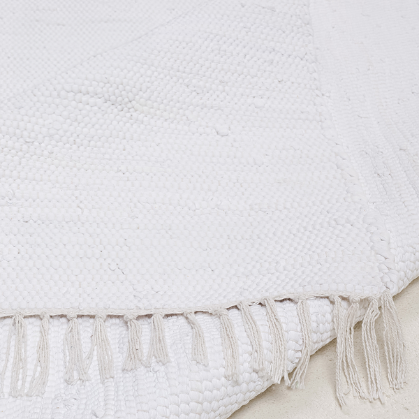 Teppich Happy Cotton - Baumwolle - Weiß - 90 x 160 cm